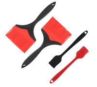 Realand Extra Large Silicone Basting Pastry Brush, Heat Resistant Silicone Basting Brush for Cooking Baking Grilling and Spreading Oil BBQ Sauce Butter Marinade (2Pcs Extra Large + 2Pcs Small)