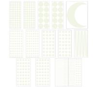 Realand Glow in The Dark Stars for Ceiling, Large Moon, 858Pcs Glowing Star Stickers Includes Shooting Stars, Round Glow for Bedroom Wall Decals Room Ceiling Decor, Blue