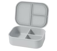 Realand Leak-Proof Silicone Bento Lunch Box, Silicone Lunch Container with 3 Individually Sealed Compartments, Snack Bento Box, Microwave & Dishwasher Safe, Blue