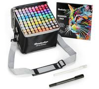 realcolor 100 Alcohol Markers Set,Dual Tip Art Markers for Adult Coloring, Alcohol Markers Set for Drawing,Coloring,Sketching,Card Making,Illustration, Ideal for Artists, Designers & Crafters