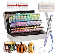realcolor 168 Acrylic Paint Markers Soft Brush Tip Pens for Wood & Canvas | For stone, glass, fabric, egg, rock painting, and DIY crafts. Non-toxic art supplies ideal for artists & crafters.