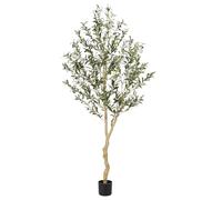 Realead 6ft Faux Olive Tree, Tall Olive Tree Plants, Fake Potted Olive Silk Tree, Artificial Olive Trees for Modern Home Office Living Room Floor Decor Indoor