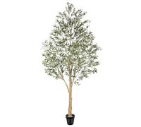 Realead Artificial Olive Tree 10 Feet, Large Fake Olive Tree with Natural Wood Trunk and Lifelike Fruits, Tall Faux Olive Tree 10ft for Home Office Decor