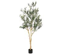 Realead Faux Olive Tree 7ft - Realistic Tall Silk Olive Trees Artificial Indoor Decor - Large Potted Fake Olive Tree with Branches and Fruits - Artificial Olive Trees for Home Office Decor Indoor