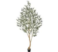Realead Tall Faux Olive Tree 9ft - Realistic Large Silk Artificial Plants for Indoors - Fake Olive Trees with Branches and Fruits - Artificial Olive Plant for Home Office Decor Indoor
