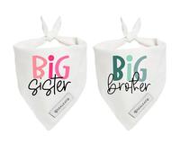 Realeaf Big Brother Big Sister Dog Bandanas Pet Scarf for Medium and Large Dogs New Baby Announcement Pet Accessories Pregnancy Reveal Ideas (X-Large)