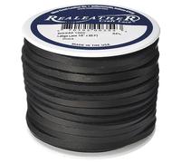 Realeather Crafts Leather Latigo Lace Spool-Black,1/8" x 50'