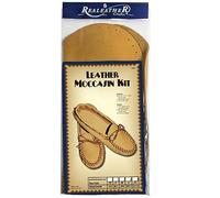 Realeather Crafts Leathercraft Kit Scout Moccasin-Size 6/7, Leather, Gold