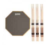 RealFeel Evans Apprentice Pad 7 & LA Special 5B Wood Tip Sticks