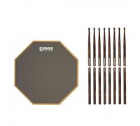 RealFeel Evans Apprentice Pad 7 & Promark 5A FireGrain Sticks