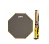 RealFeel Evans Apprentice Pad 7" & Promark Rebound 5B Hickory Sticks