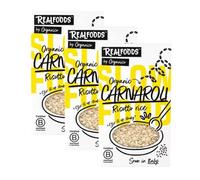 Realfoods by Organico | Organic Carnaroli Risotto Rice - Premium Italian Rice from Bianzè, 500g (Pack of 3)