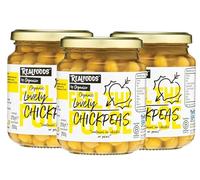 Realfoods by Organico | Organic Chickpeas in Water | Tender | Ready-to-Eat, High-Protein, Vegan, 370g (Pack of 3)