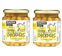 Realfoods by Organico | Organic Chickpeas in Water | Tender | Ready-to-Eat, High-Protein, Vegan, 370g (Pack of 2)