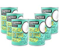 Realfoods by Organico Organic Coconut Cream 400ml (Pack of 6) | 80% Freshly Pressed Sri Lankan Coconuts | Rich & Creamy Dairy-Free Coconut Cream | Organic, Vegan & Gluten Free