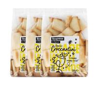 Realfoods by Organico | Organic Croccantini Classic Flatbread Crackers - Italian Baked Snack, Light & Crunchy, Perfect with Dips & Cheese - 150g (Pack of 3)