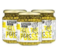 Realfoods by Organico | Organic Fine Peas in Water | Hand-Sorted, Small-Batch from Turin, Italy | Ready-to-Eat, High-Protein, Vegan, 370g (Pack of 3)