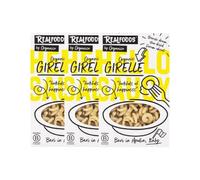 Realfoods by Organico | Organic Italian Girelle Pasta - Bronze-Cut, Vegan Durum Wheat Pasta, Slow-Dried in Bari, Perfect for Cream Sauces & Pasta Bakes, No GMO, No Preservatives, 500g (Pack of 3)