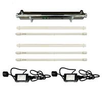 Realgoal UV 25W Water Purifier, 6GPM with Extra 2 filters,1 Quartz sleeve,1 Ballast, For Whole House Purification