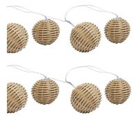 realideas Decorative Lantern Globe Rattan Wicker Ball String Lights - 10 Lights with Rattan Wire Ball Style, Globe Rattan Ball Indoor Outdoor Patio String Light for Home Pergola Porch Party Backyard