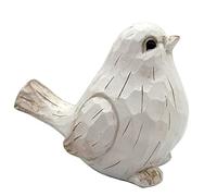 realideas New White Modern Farmhouse Bird Figurine, Bird Statue Sculpture - Carved Rustic Distressed Animal Bird Ornaments - Home Decor Accents Collectible Bird Figurine | Spring