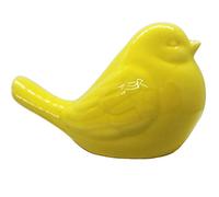 realideas New Yellow Bird Figurine, Ceramic Chubby Bird Figure Cottage Animal Bird Statue Decorations for Home Garden Decor Accents