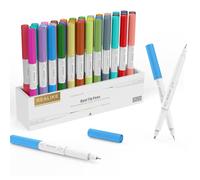 REALIKE Dual Tip Pens Set Compatible with Cricut Maker 3/4/Explore 3/Air 2/Air Fine Point Pen Write Drawing Compatible with Drawing machines 0.4 Tip and 1.0 Tip (36 pack with 33 colors)
