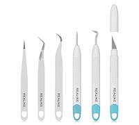 REALIKE Weeding Tools for Vinyl Crafting Basic Accessories Set Kit Compatible with Cricut Silhouette Weeding Scraper Spatula Tweezers Scissors Modeling Tools