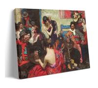 Realism Artwork by Dean Cornwell 1922 Spanish Tavern Poster with Tavern Scene And Figures for Wall Decor Canvas Wall Art Picture Prints Hanging Photo Gift Idea Decor Homes Artworks Frame 16x24inch(40x
