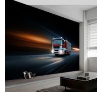 Realism Photo Wallpaper Sports Road Fire Truck Large TV Background Wall Art 3D Murals 500 x 280 cm Wall Sticker Bedroom Living Room Hallway Sofa Backdrop Decor