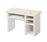 Realistic 1/12 Dollhouses Computer Desk Model With Keyboard And For Various Display For Collectors Gift Accessories