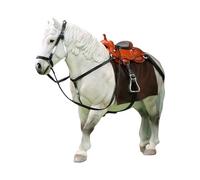 Realistic 1/12 Pack Horse Model Figurine Action Figure With Harness For Collector And Educational Display Decoration Animal Enthusiast Collection