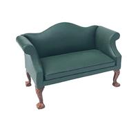 Realistic 1:12 Scale Dollhouse Armchair Sofa Furniture Green Love Seat