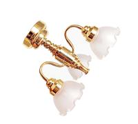 Realistic 1/12 Scale Dollhouses 3 Head Chandelier Hanging Lamp LED Ceiling Light For Model Project Scene Display Miniature Hanging Lamp