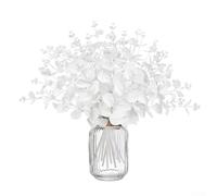 Realistic 10 Bundles of Artificial Eucalyptus for Autumn For Home Decoration, Suitable for Balcony, Garden, and Wall Mounted Use (White)