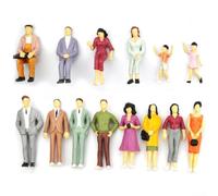 Realistic 25 Pcs Mixed Painted People Figures for Model Train Scenes Ideal for Enhancing Scenery, Scale 1 50