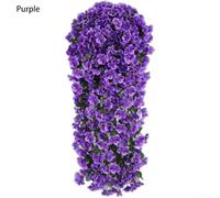 Realistic 2Pcs Faux Wisteria Ivy Flowers Perfect Home Decor Solution for All Seasons (Purple)
