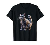 Realistic 3D Cat Portrait High-Detail Tsunami Catzilla Cat T-Shirt