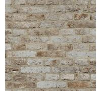 Exclusive New Realistic 3D Vintage Brick Effect Rustic Stone Grey Textured Wallpaper (Natural AL1039)