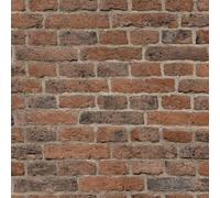Exclusive New Realistic 3D Vintage Brick Effect Rustic Stone Grey Textured Wallpaper (Red AL1035)