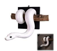 Realistic 3D Golden Ball Python Wall Art Resin Snake Statue, Spooky Halloween Room Decoration Hanging Gothic For Living Art