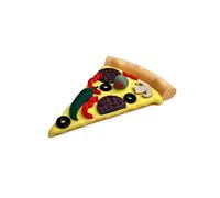 Realistic 3D Printed Hot Pizza Slice Fridge Magnet with Pepperoni Jalapeno Olives - Handmade in the UK Italian Style Food Gift Souvenir Kitchen Decor for Pizza Lovers (1)