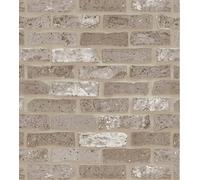Realistic 3D Vintage Brick Effect Pastel Grey - T1303