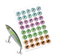Realistic 4D Fishing Bait Eyes - Self Adhesive Holographic Sticker Design, Lifelike 3D Depth Attraction Enhancement, Instant Improvement of Bait Realism. Catch More Fish Quickly, 12 mm, Siehe