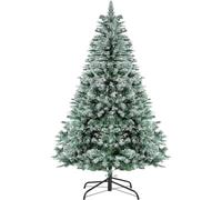 Realistic 5ft Artificial Christmas Tree with White Tips & Metal Stand | Full & Bushy Freestanding Xmas Tree for a Natural Snowy Look | 90 cm Width | Easy Assembly & Reusable Holiday Decoration