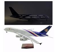 Realistic A380 Thai Airways Model With LED Lights - Build Your Own Civil Aviation Airplane Kit(Upgrade)
