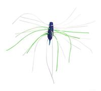 Realistic Action Soft Lure with Needle Tail Slow Sink Performance and High-Density Flash Strips for Freshwater Fishing (3#Blue)