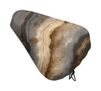 Realistic Agate Stone Texture Bike Seat Cushion Cover Waterproof Saddle Cover Rain Dust with Drawstring