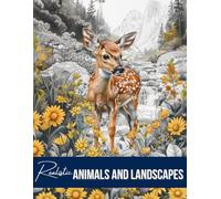 Realistic Animals and Landscapes Coloring Book, a Nature Wildlife Coloring Book Activity for Teens, Adults, and Seniors: Grayscale Forest and Woodland ... and Nature Coloring Books Set for Adults)