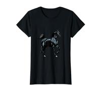 Realistic Arabian Horse Value Graphic T-Shirt, Women, Black, M